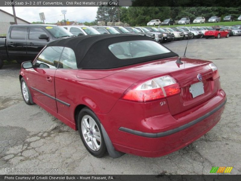 Chili Red Metallic / Slate Gray 2006 Saab 9-3 2.0T Convertible