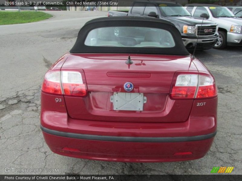 Chili Red Metallic / Slate Gray 2006 Saab 9-3 2.0T Convertible