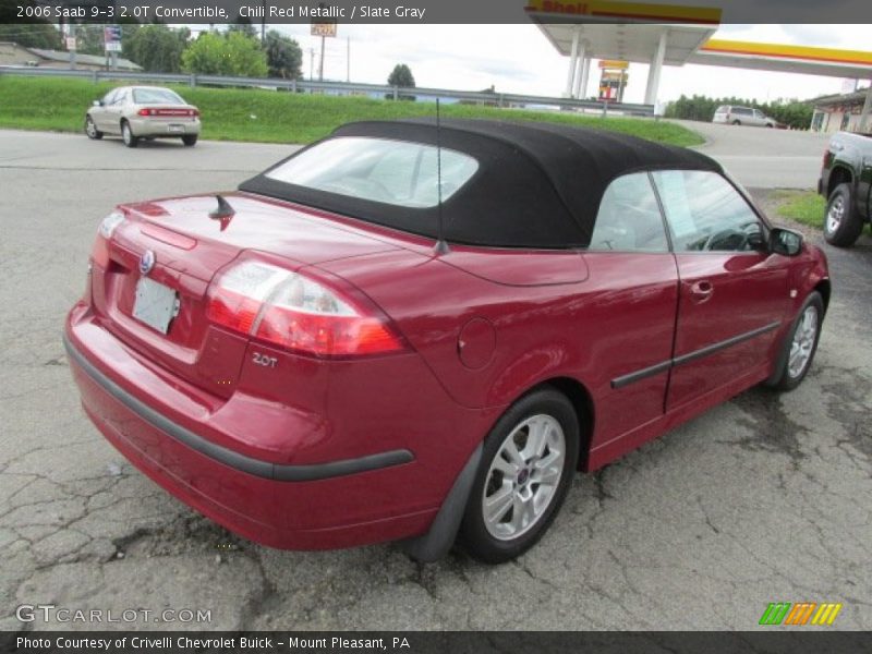 Chili Red Metallic / Slate Gray 2006 Saab 9-3 2.0T Convertible