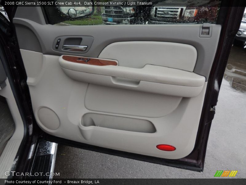 Dark Crimson Metallic / Light Titanium 2008 GMC Sierra 1500 SLT Crew Cab 4x4