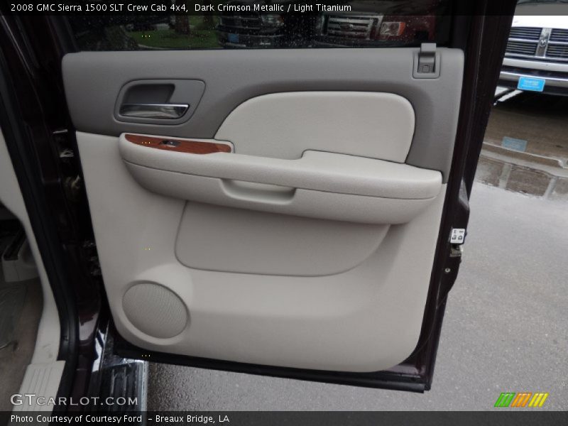 Dark Crimson Metallic / Light Titanium 2008 GMC Sierra 1500 SLT Crew Cab 4x4