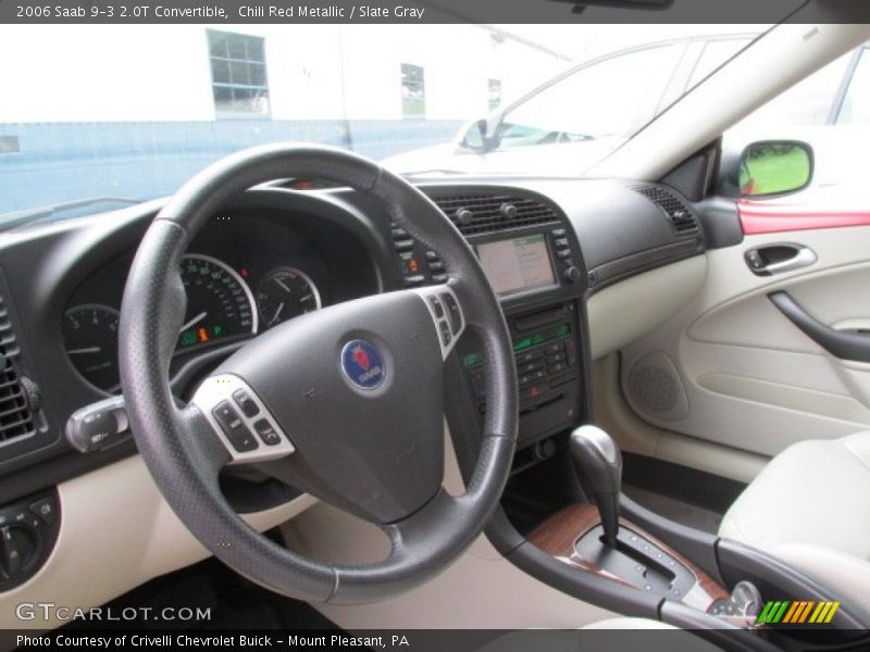 Chili Red Metallic / Slate Gray 2006 Saab 9-3 2.0T Convertible