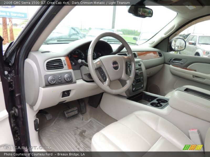 Dark Crimson Metallic / Light Titanium 2008 GMC Sierra 1500 SLT Crew Cab 4x4