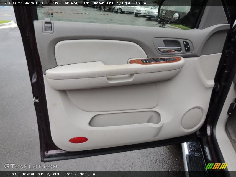 Dark Crimson Metallic / Light Titanium 2008 GMC Sierra 1500 SLT Crew Cab 4x4