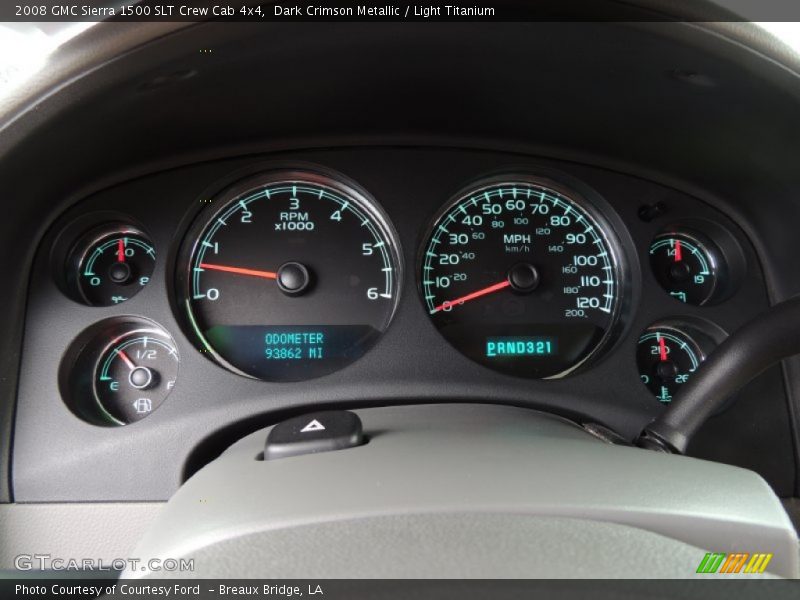 Dark Crimson Metallic / Light Titanium 2008 GMC Sierra 1500 SLT Crew Cab 4x4