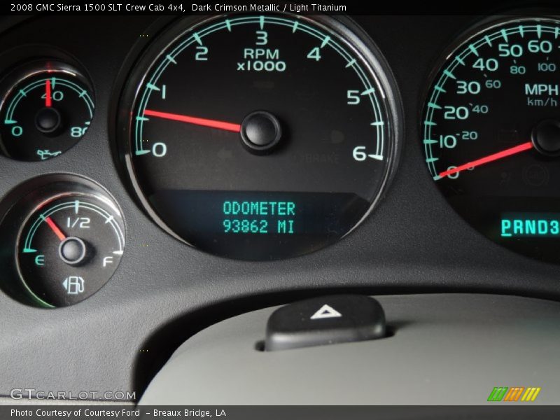 Dark Crimson Metallic / Light Titanium 2008 GMC Sierra 1500 SLT Crew Cab 4x4