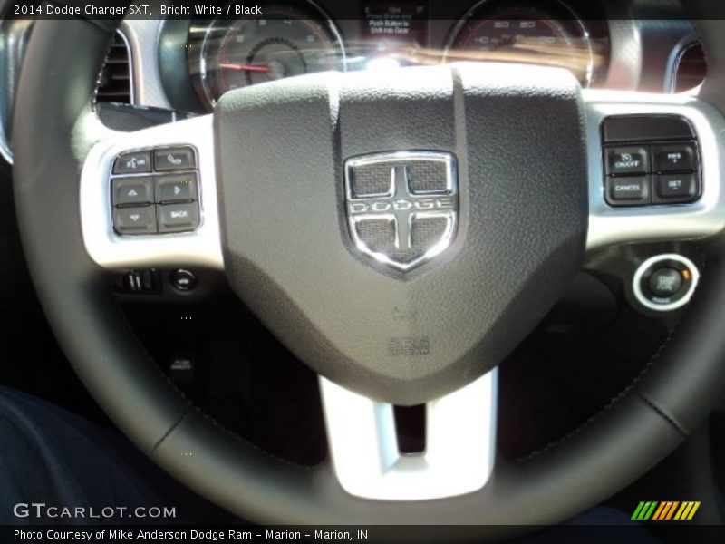 Bright White / Black 2014 Dodge Charger SXT