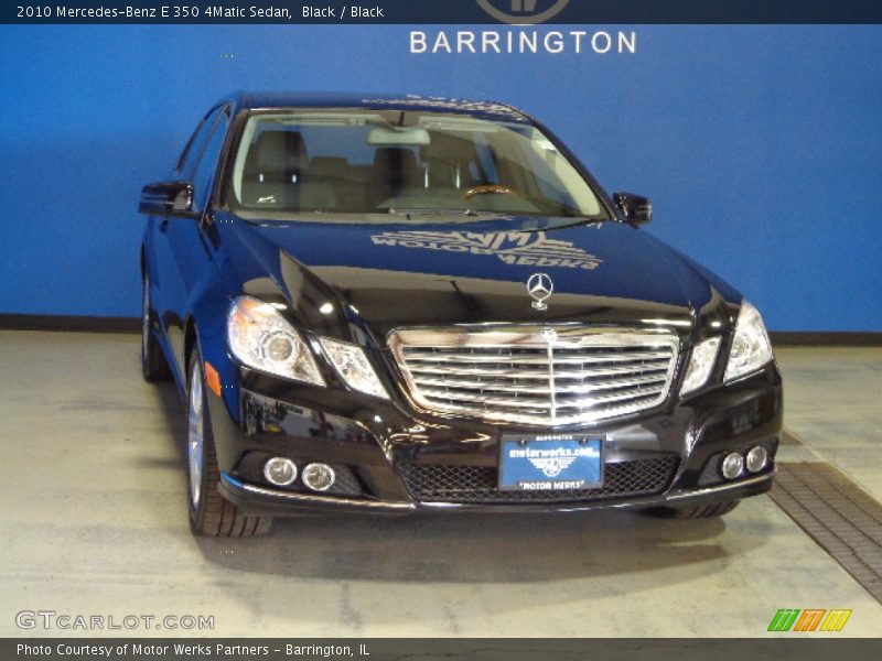 Black / Black 2010 Mercedes-Benz E 350 4Matic Sedan