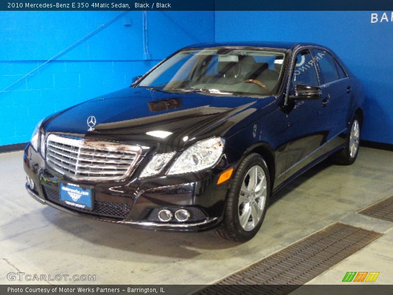 Black / Black 2010 Mercedes-Benz E 350 4Matic Sedan