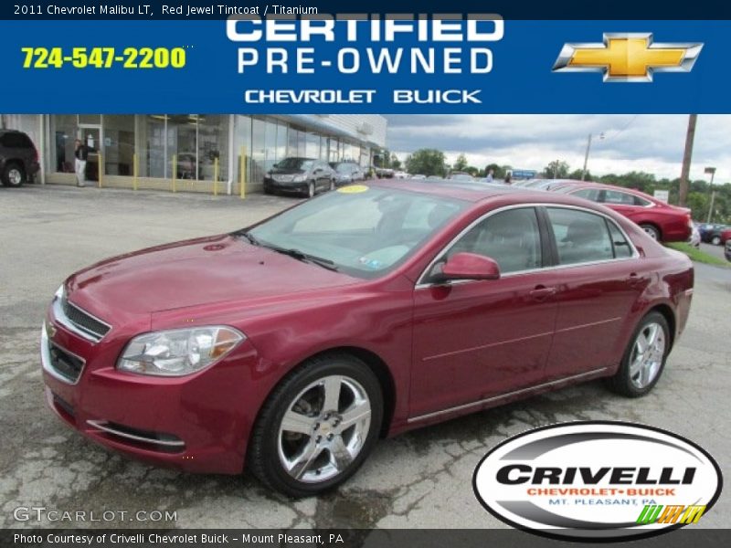 Red Jewel Tintcoat / Titanium 2011 Chevrolet Malibu LT