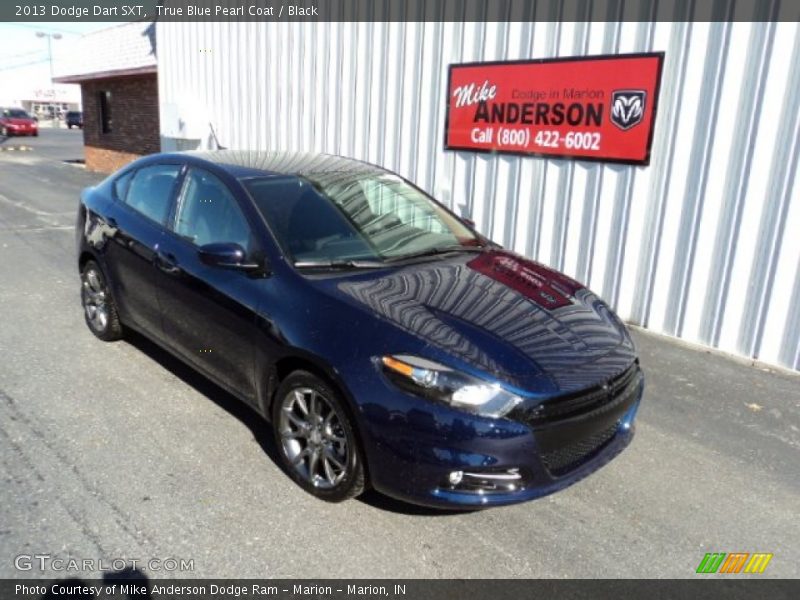 True Blue Pearl Coat / Black 2013 Dodge Dart SXT
