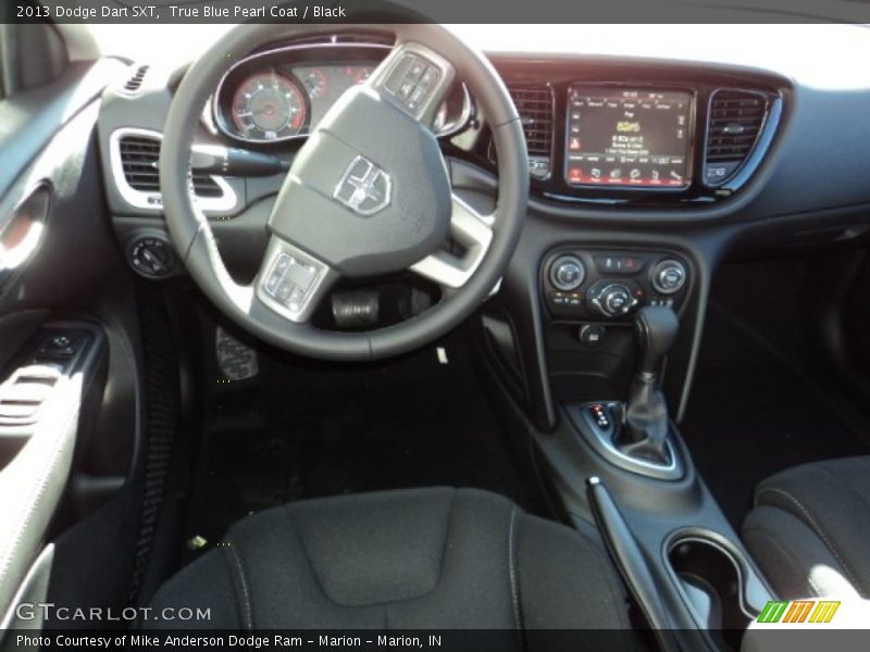 True Blue Pearl Coat / Black 2013 Dodge Dart SXT