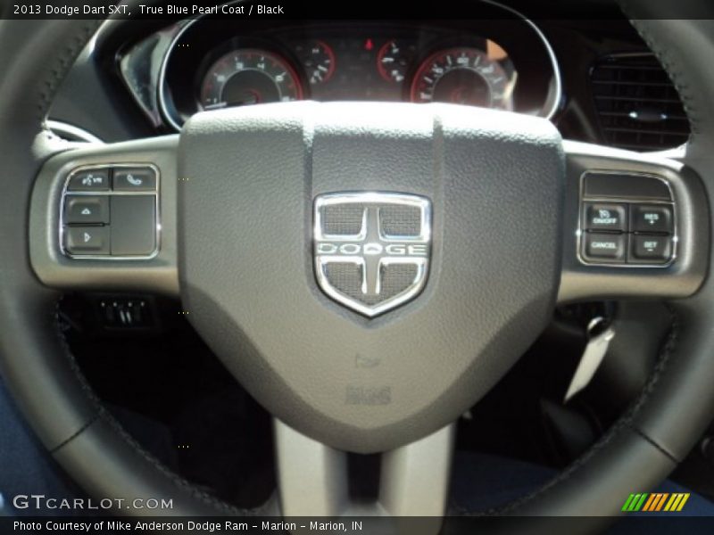 True Blue Pearl Coat / Black 2013 Dodge Dart SXT