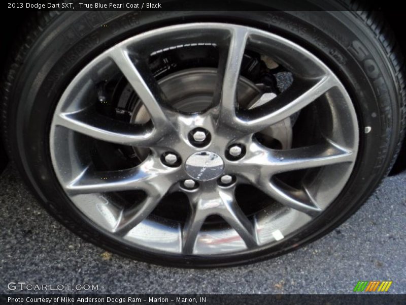 True Blue Pearl Coat / Black 2013 Dodge Dart SXT