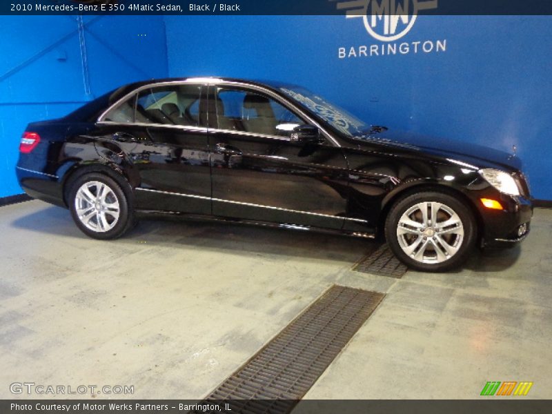 Black / Black 2010 Mercedes-Benz E 350 4Matic Sedan