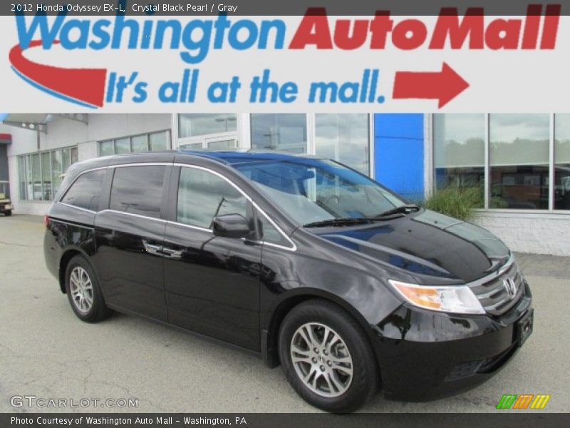 Crystal Black Pearl / Gray 2012 Honda Odyssey EX-L