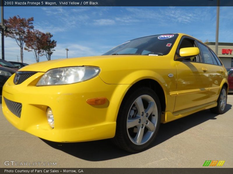 Vivid Yellow / Off Black 2003 Mazda Protege 5 Wagon