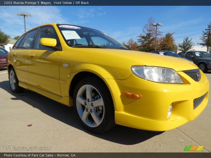 Vivid Yellow / Off Black 2003 Mazda Protege 5 Wagon
