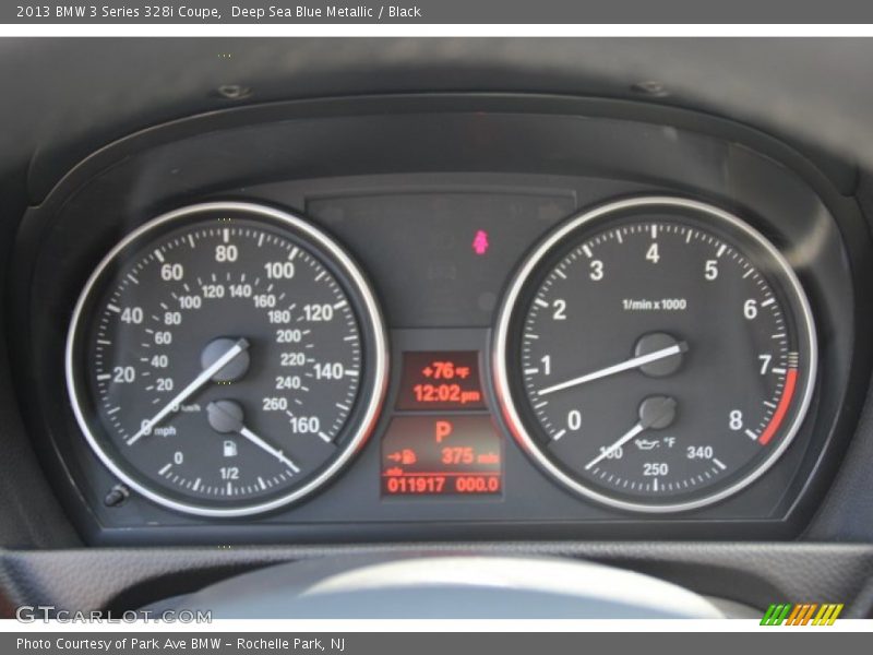 Deep Sea Blue Metallic / Black 2013 BMW 3 Series 328i Coupe