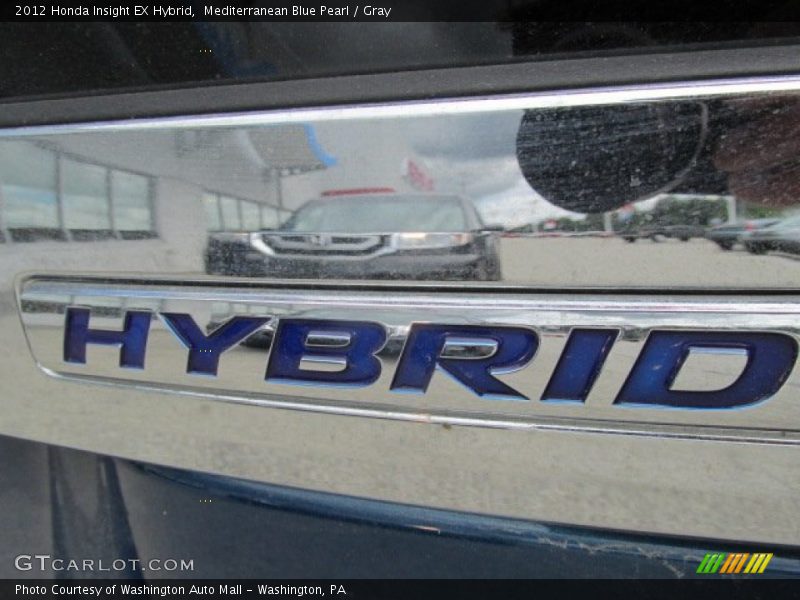 Mediterranean Blue Pearl / Gray 2012 Honda Insight EX Hybrid