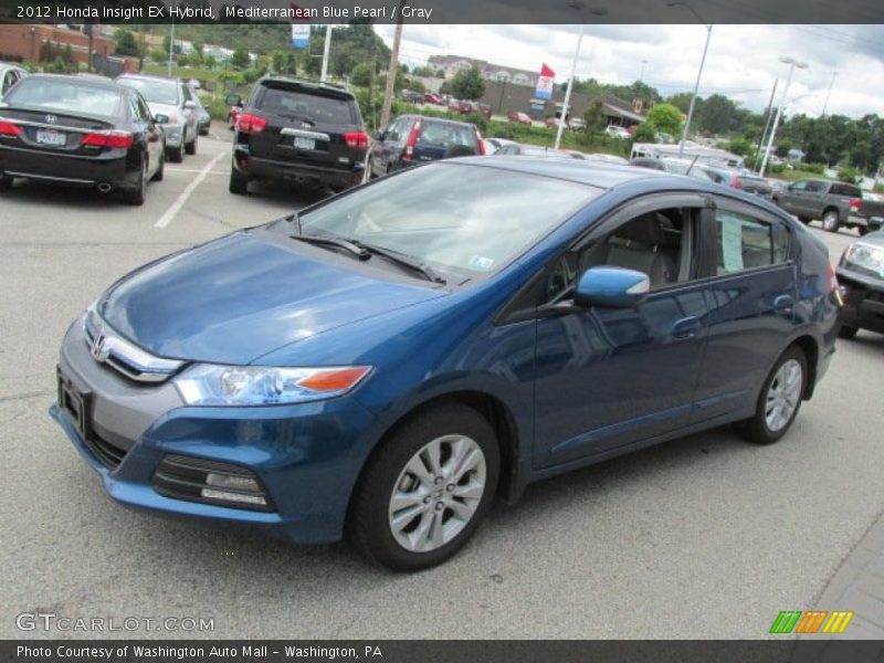 Mediterranean Blue Pearl / Gray 2012 Honda Insight EX Hybrid