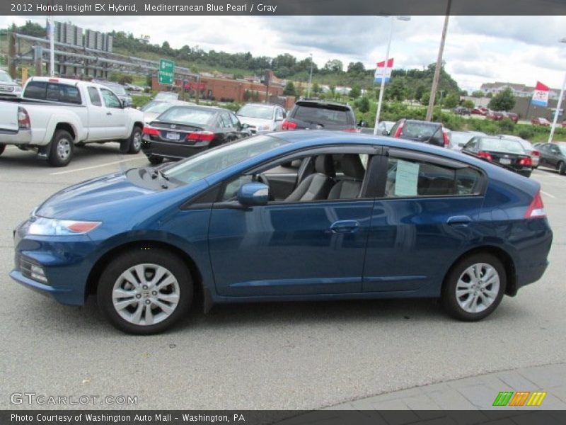 Mediterranean Blue Pearl / Gray 2012 Honda Insight EX Hybrid