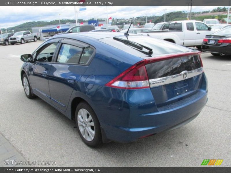 Mediterranean Blue Pearl / Gray 2012 Honda Insight EX Hybrid