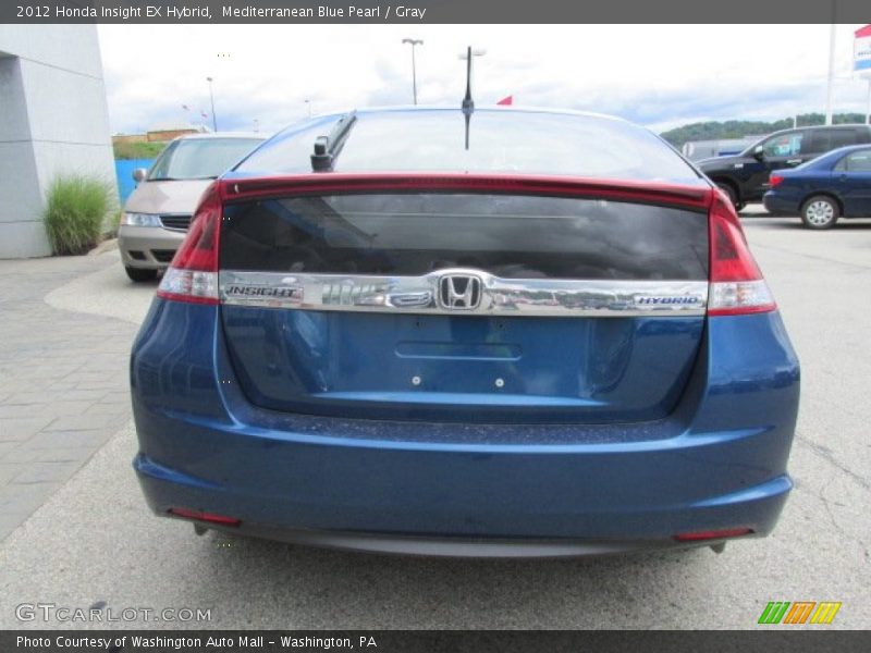 Mediterranean Blue Pearl / Gray 2012 Honda Insight EX Hybrid
