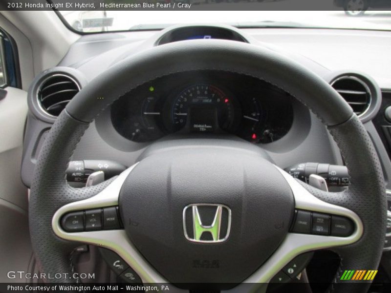 Mediterranean Blue Pearl / Gray 2012 Honda Insight EX Hybrid