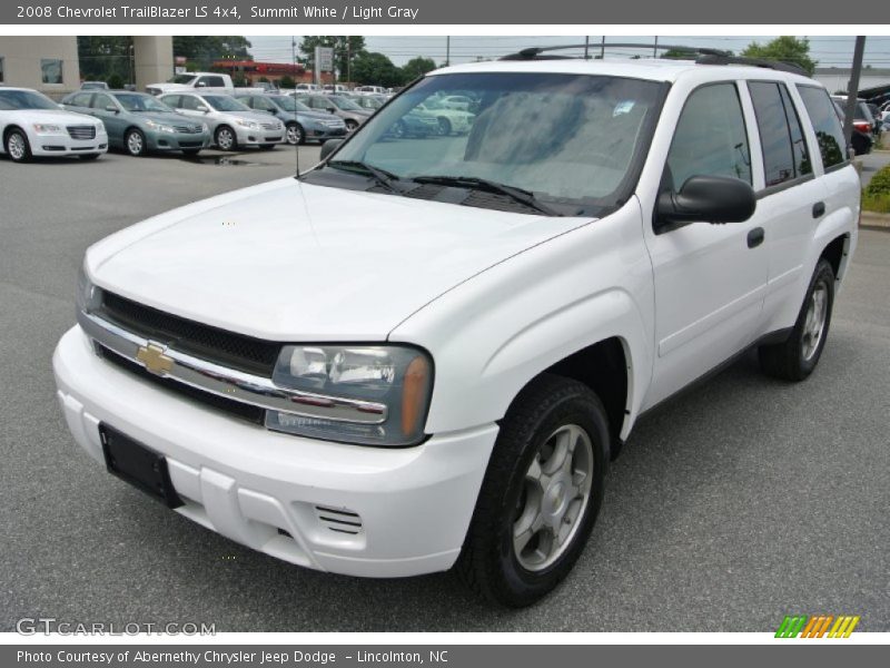 Summit White / Light Gray 2008 Chevrolet TrailBlazer LS 4x4