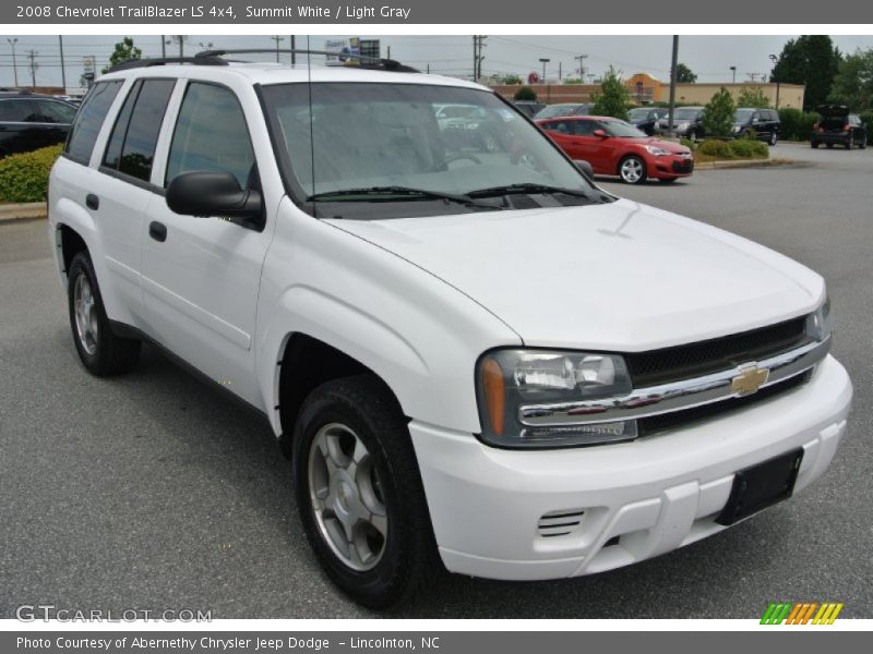 Summit White / Light Gray 2008 Chevrolet TrailBlazer LS 4x4