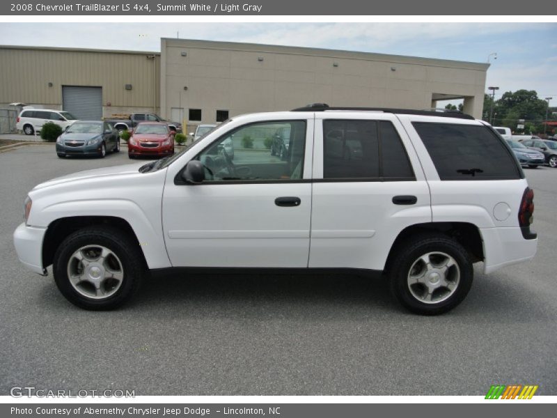 Summit White / Light Gray 2008 Chevrolet TrailBlazer LS 4x4