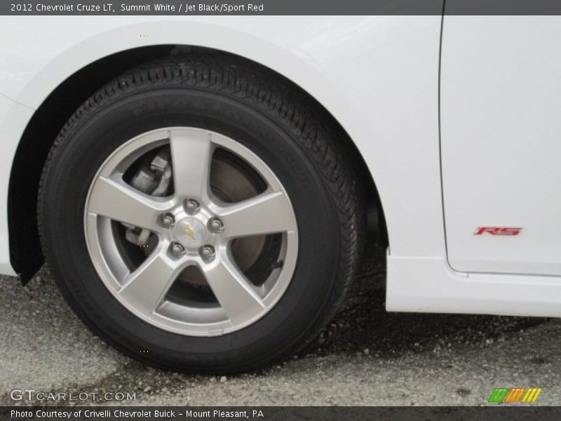Summit White / Jet Black/Sport Red 2012 Chevrolet Cruze LT