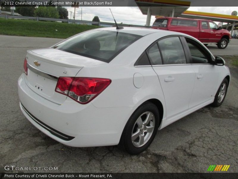 Summit White / Jet Black/Sport Red 2012 Chevrolet Cruze LT