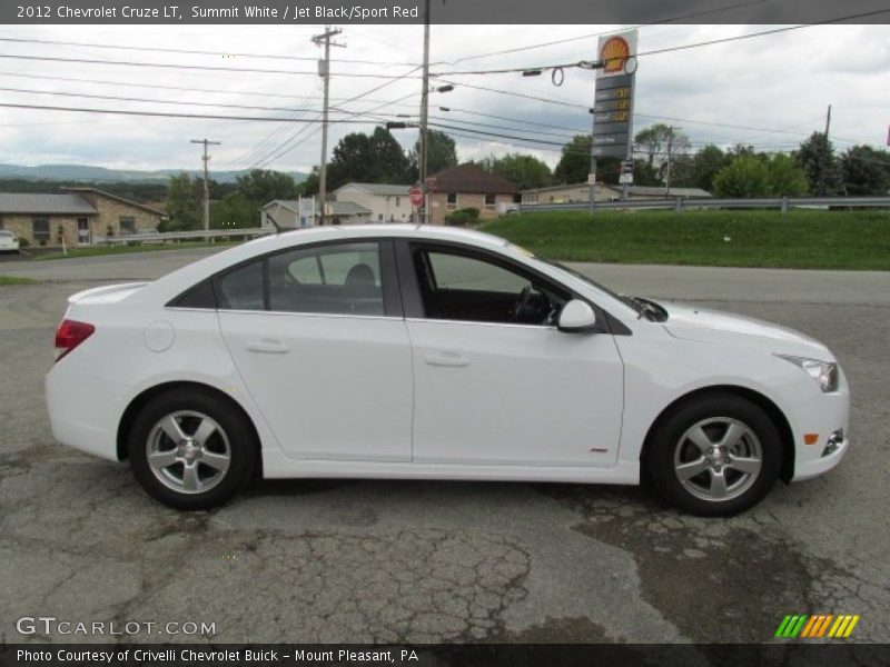 Summit White / Jet Black/Sport Red 2012 Chevrolet Cruze LT