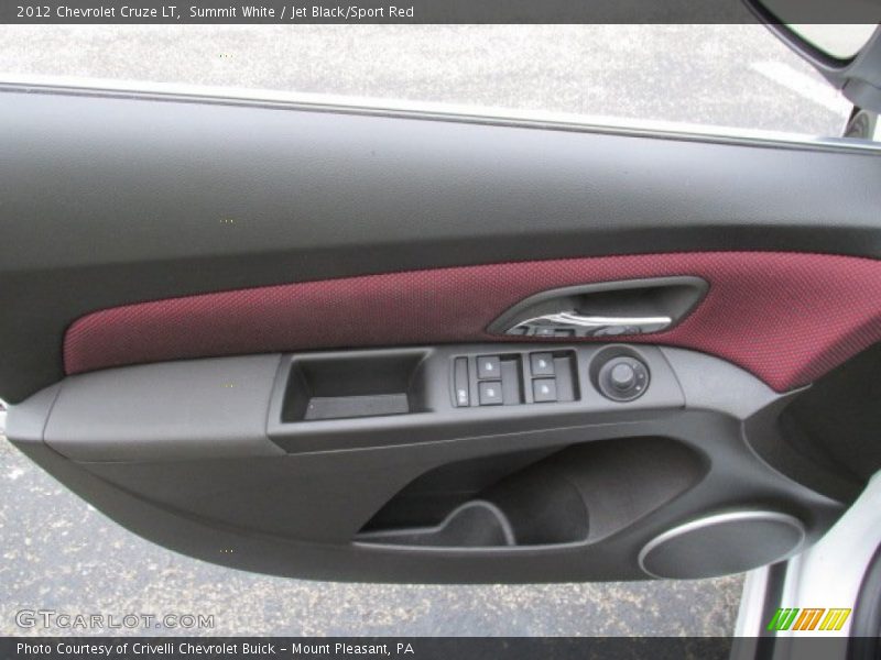 Summit White / Jet Black/Sport Red 2012 Chevrolet Cruze LT