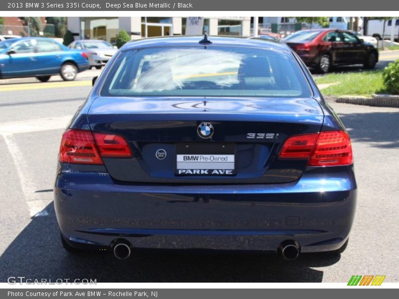 Deep Sea Blue Metallic / Black 2013 BMW 3 Series 335i Coupe
