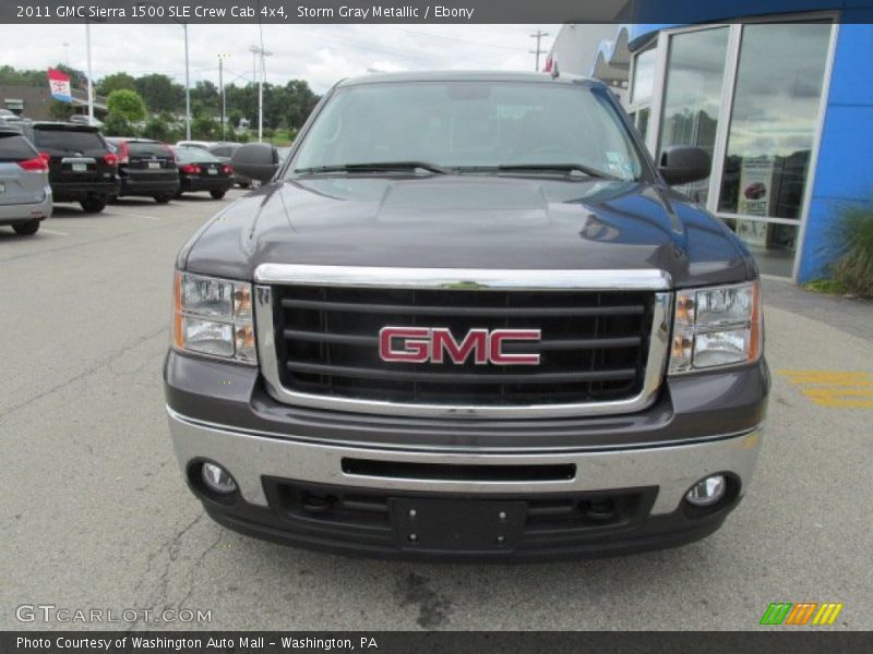 Storm Gray Metallic / Ebony 2011 GMC Sierra 1500 SLE Crew Cab 4x4