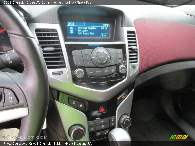 Summit White / Jet Black/Sport Red 2012 Chevrolet Cruze LT