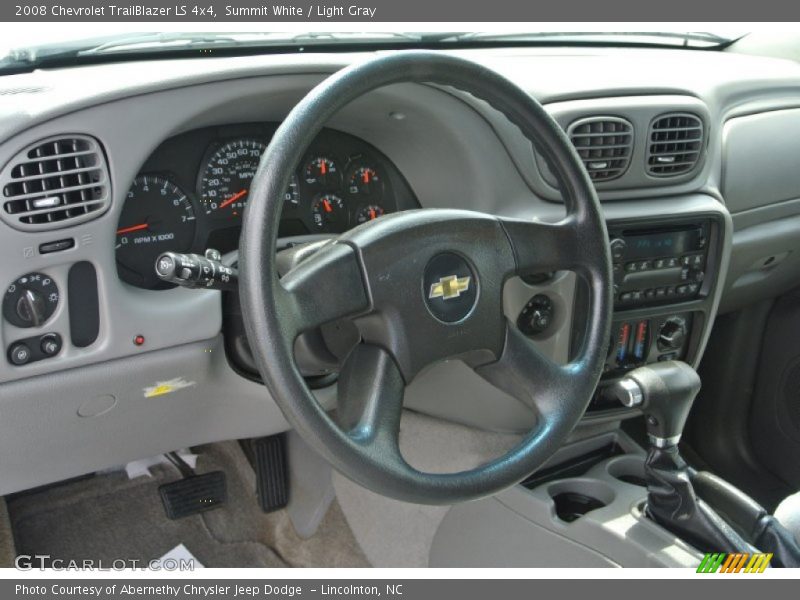 Summit White / Light Gray 2008 Chevrolet TrailBlazer LS 4x4