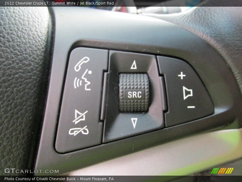 Summit White / Jet Black/Sport Red 2012 Chevrolet Cruze LT