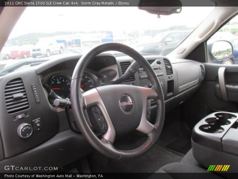 Storm Gray Metallic / Ebony 2011 GMC Sierra 1500 SLE Crew Cab 4x4