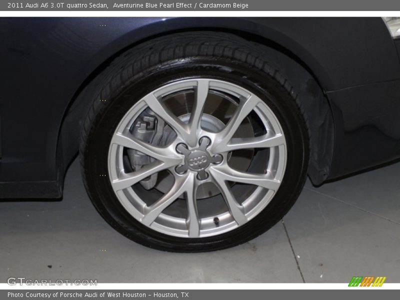 Aventurine Blue Pearl Effect / Cardamom Beige 2011 Audi A6 3.0T quattro Sedan