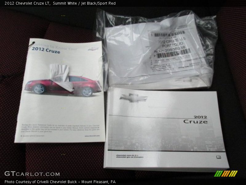 Summit White / Jet Black/Sport Red 2012 Chevrolet Cruze LT