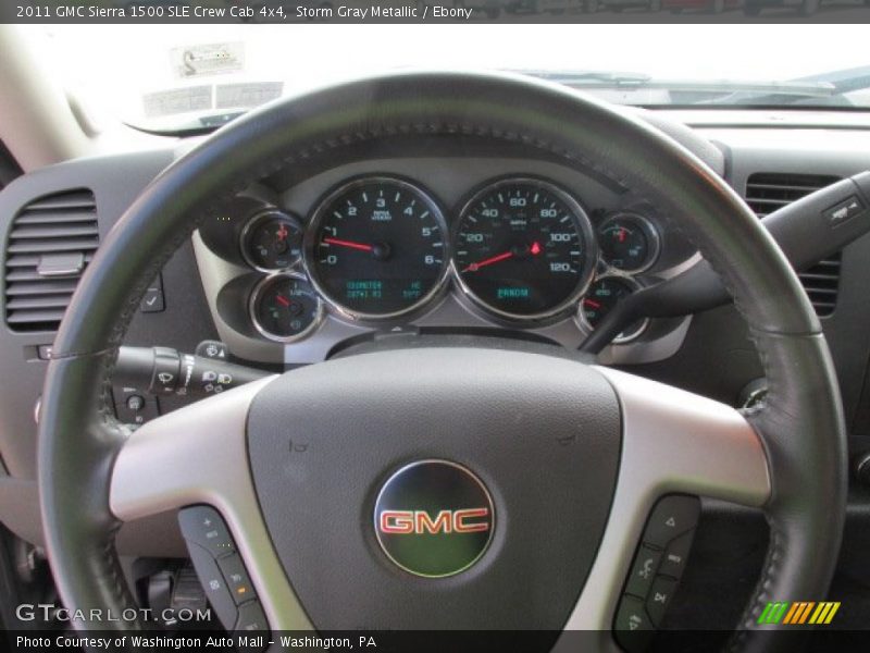 Storm Gray Metallic / Ebony 2011 GMC Sierra 1500 SLE Crew Cab 4x4