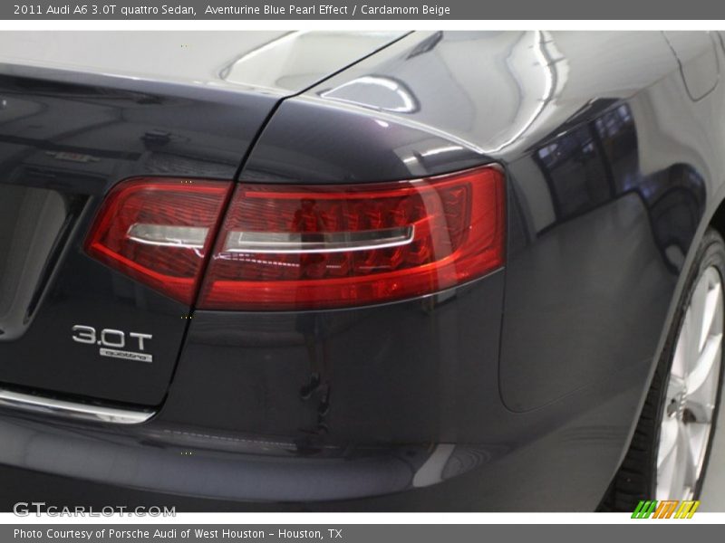 Aventurine Blue Pearl Effect / Cardamom Beige 2011 Audi A6 3.0T quattro Sedan