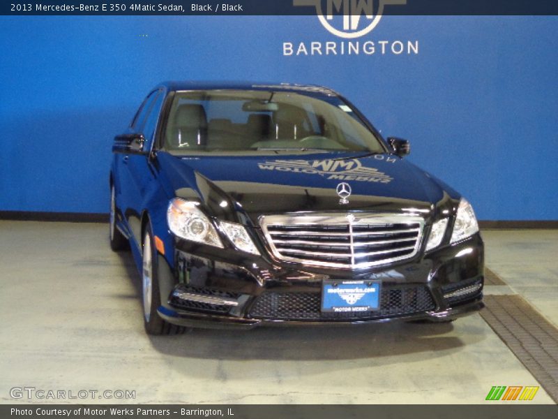 Black / Black 2013 Mercedes-Benz E 350 4Matic Sedan