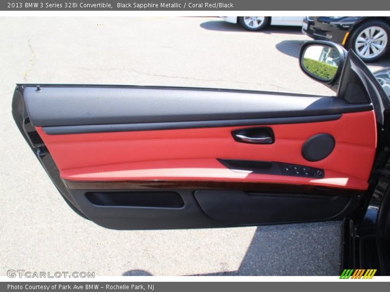 Black Sapphire Metallic / Coral Red/Black 2013 BMW 3 Series 328i Convertible