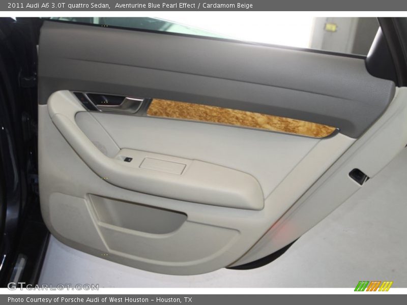 Aventurine Blue Pearl Effect / Cardamom Beige 2011 Audi A6 3.0T quattro Sedan