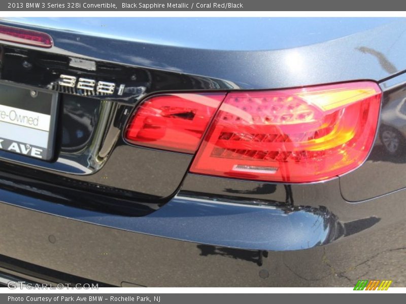 Black Sapphire Metallic / Coral Red/Black 2013 BMW 3 Series 328i Convertible
